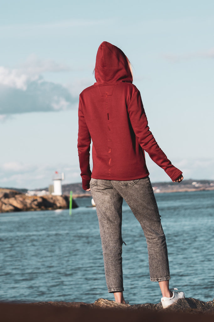 ICON MAROON ZIP-HOODIE