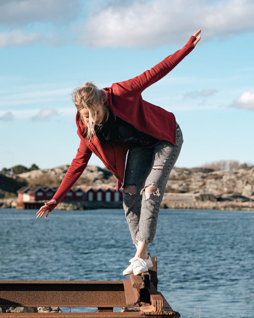 ICON MAROON ZIP-HOODIE