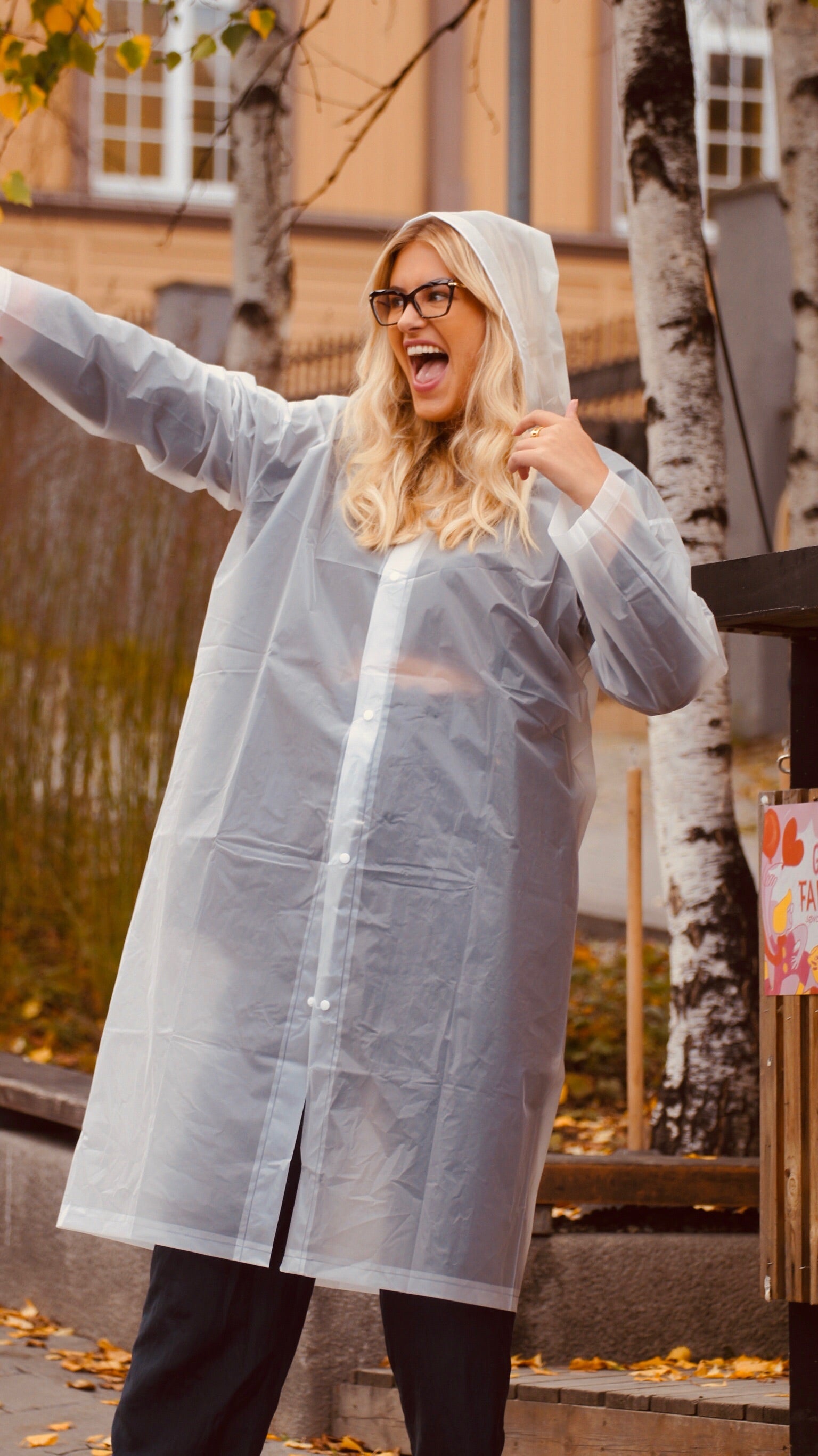 Transparent Boohoo Raincoat Transparent Festival Waterproof Coat